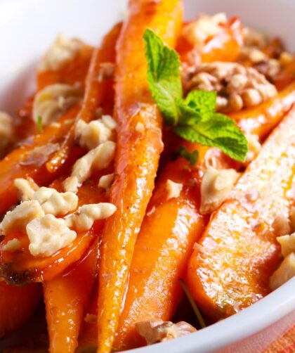 Giada De Laurentiis Smoky Candied Carrots with Walnut Gremolata